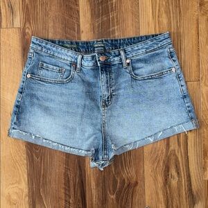 Wild Fable High-Rise Rolled Cuff Blue Jean Shorts